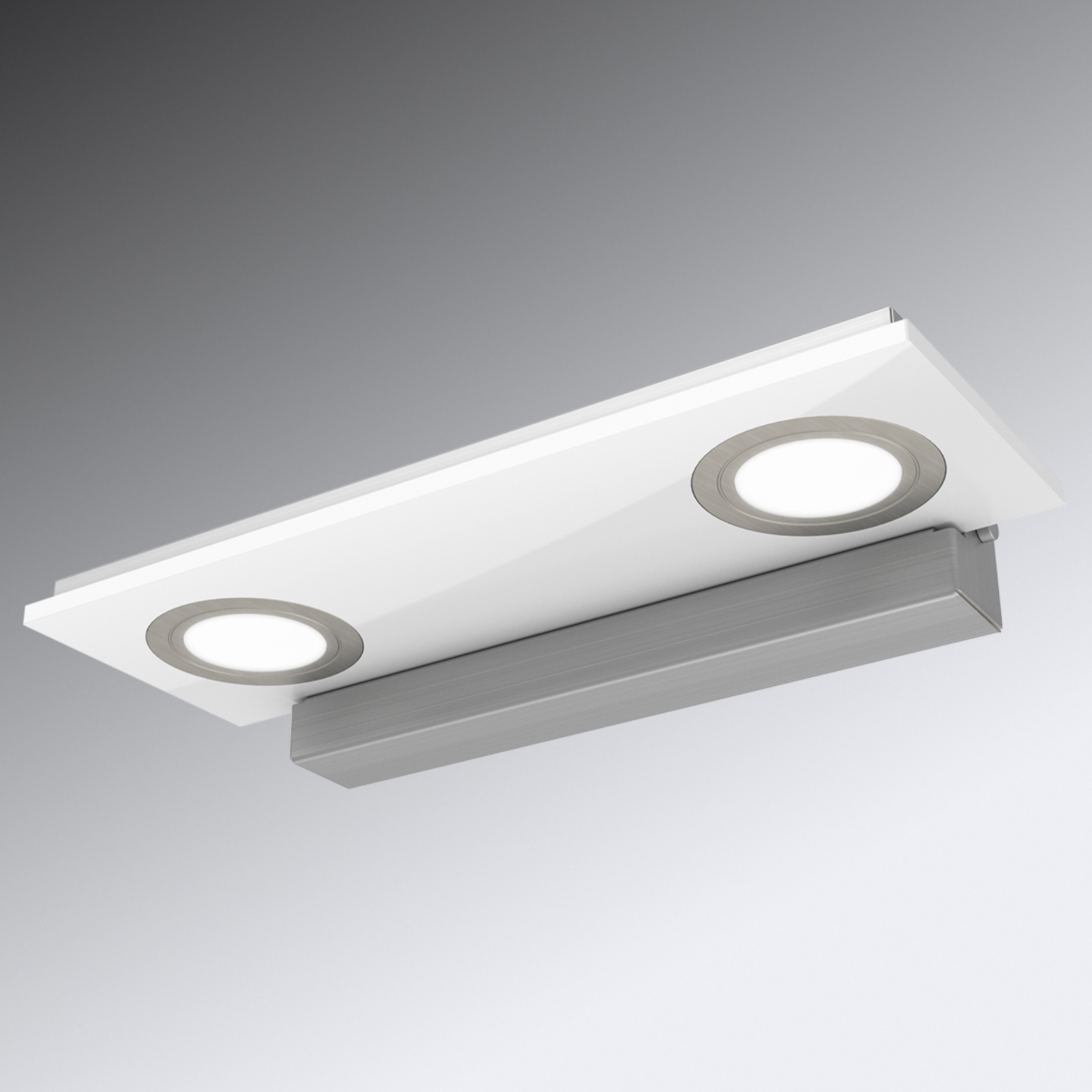 Zweiflammige LED-Wandleuchte Pano