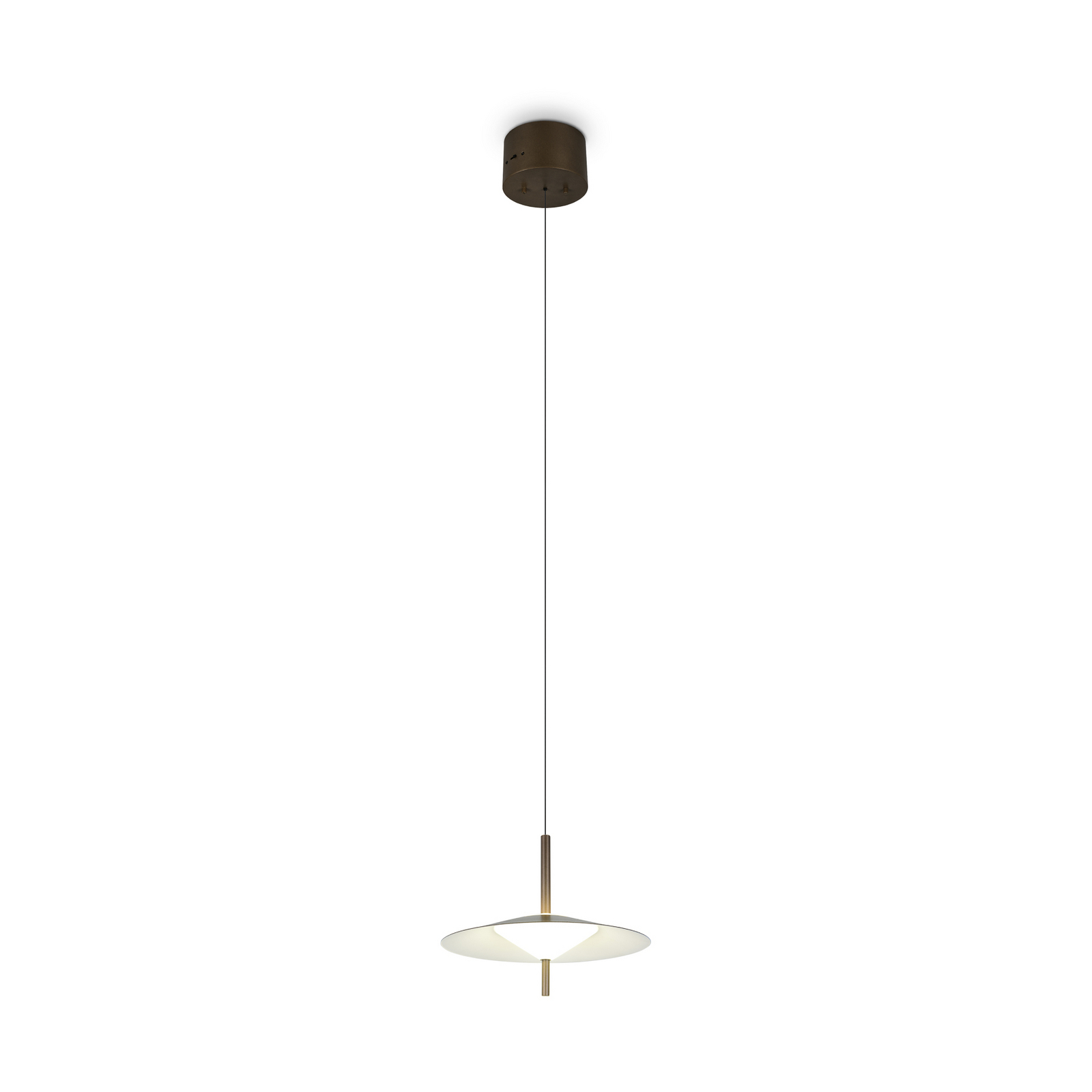 LED piekaramā lampa „Amalo“, platīna krāsā, Ø 30 cm, metāls, CCT LED piekaramā lampa „Amalo“, platīna krāsā, Ø 30 cm, metāls, CCT