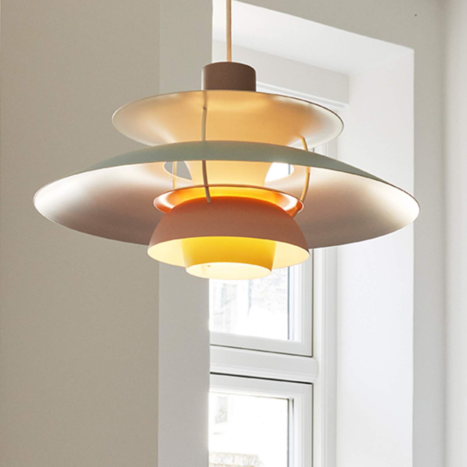 Louis Poulsen PH 5 Pastels gri/albastru/roz - Camera de zi / sufragerie - design - gri albastru roz - Metal