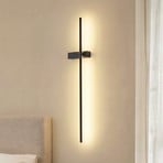 Lindby LED-vegglampe Natsumi, svart, aluminium, 90 cm