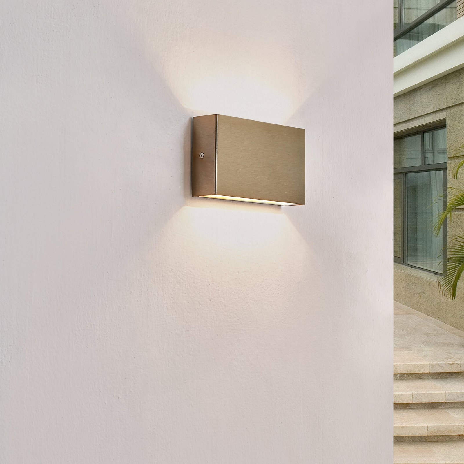 Arcchio Karline LED buitenwandlamp RVS 8W