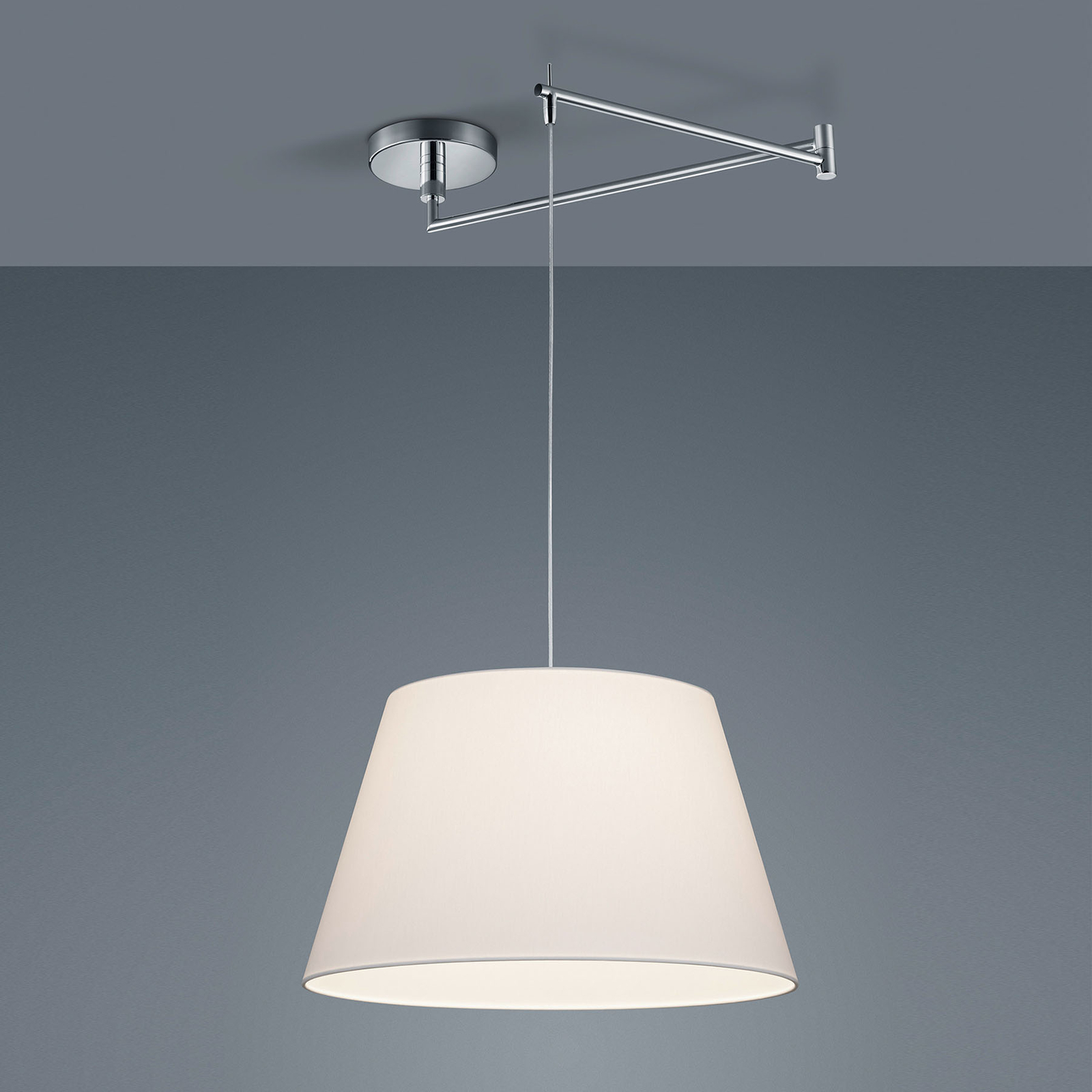 Helestra Certo hanging light conical 1-bulb, white