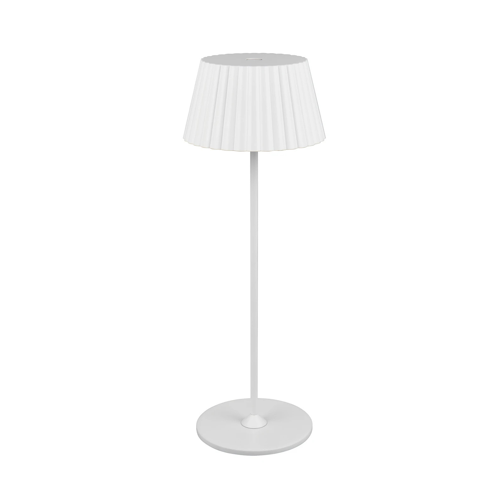 Suarez LED uzlādējama galda lampa, balta, augstums 39 cm, metāls