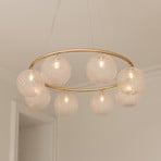 Nuura Kronleuchter Miira 8 Circular, Ø 100 cm, messing/klar