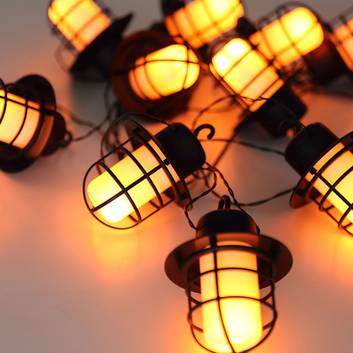 33059F LED solar string lights with 10 lanterns