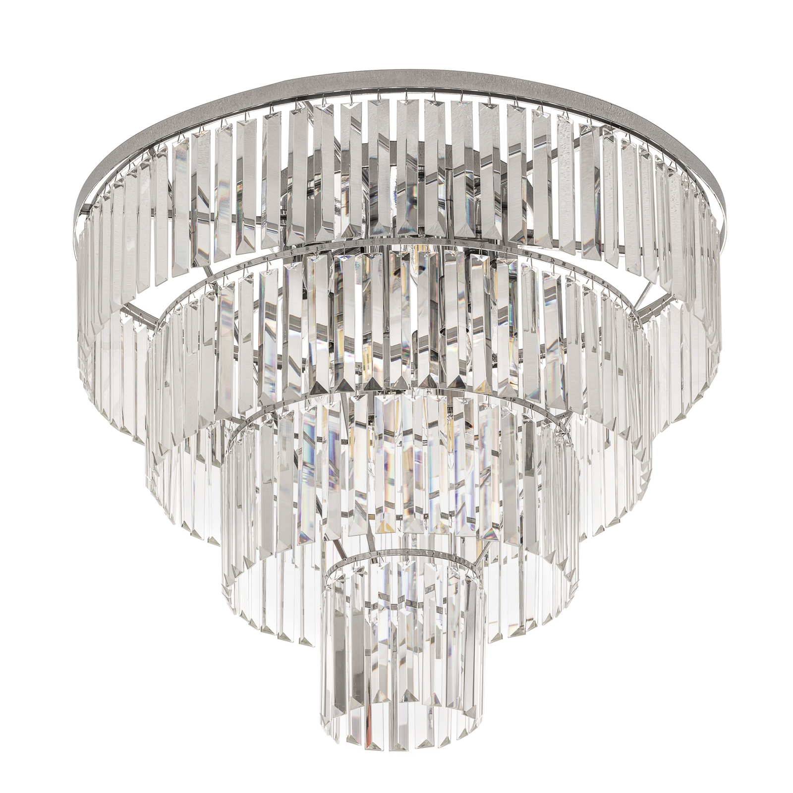 Cristal plafondlamp, transparant/zilver, Ø 71cm