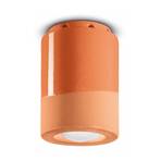 Plafonnier PI, cylindrique, Ø 8,5 cm, orange