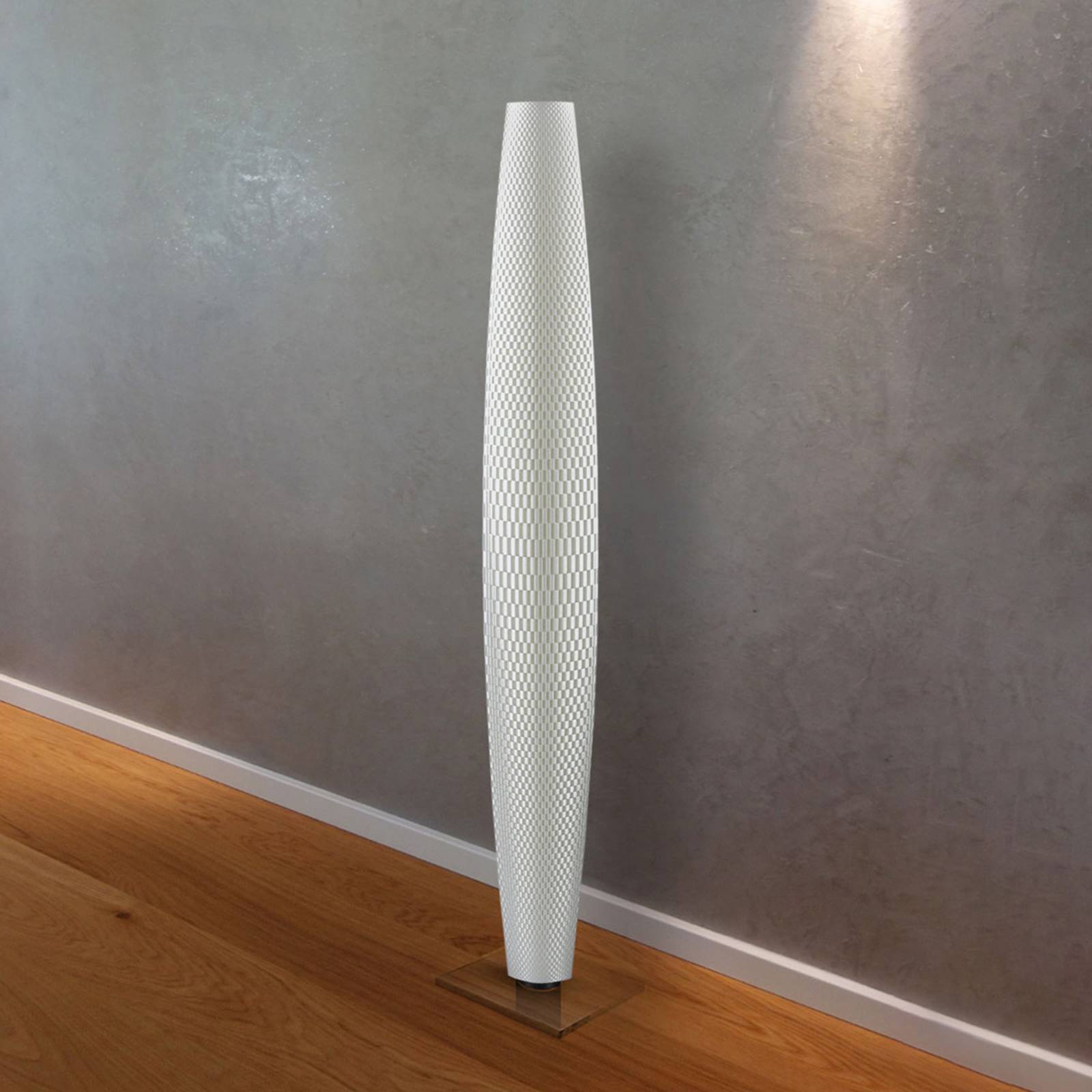 Lampa stojąca LED plecionka Pur biała 110cm