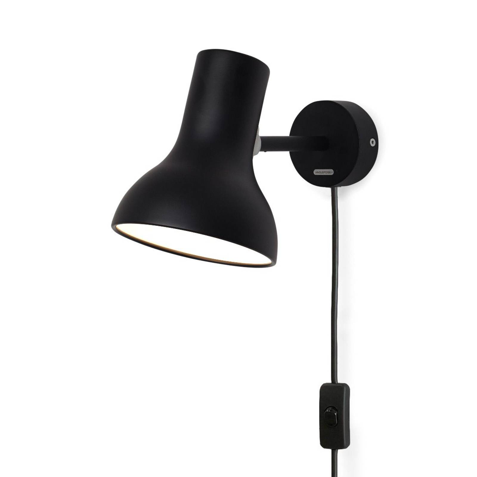 Anglepoise Type 75 Mini applique avec fiche, noire