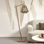 GOOD & MOJO Merapi floor lamp, natural/black