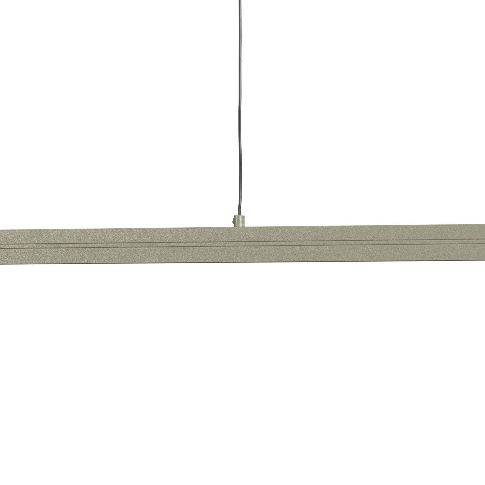 Żyrandol LED BAR, oliwkowo-zielony, długość 150 cm, metal, 32 W