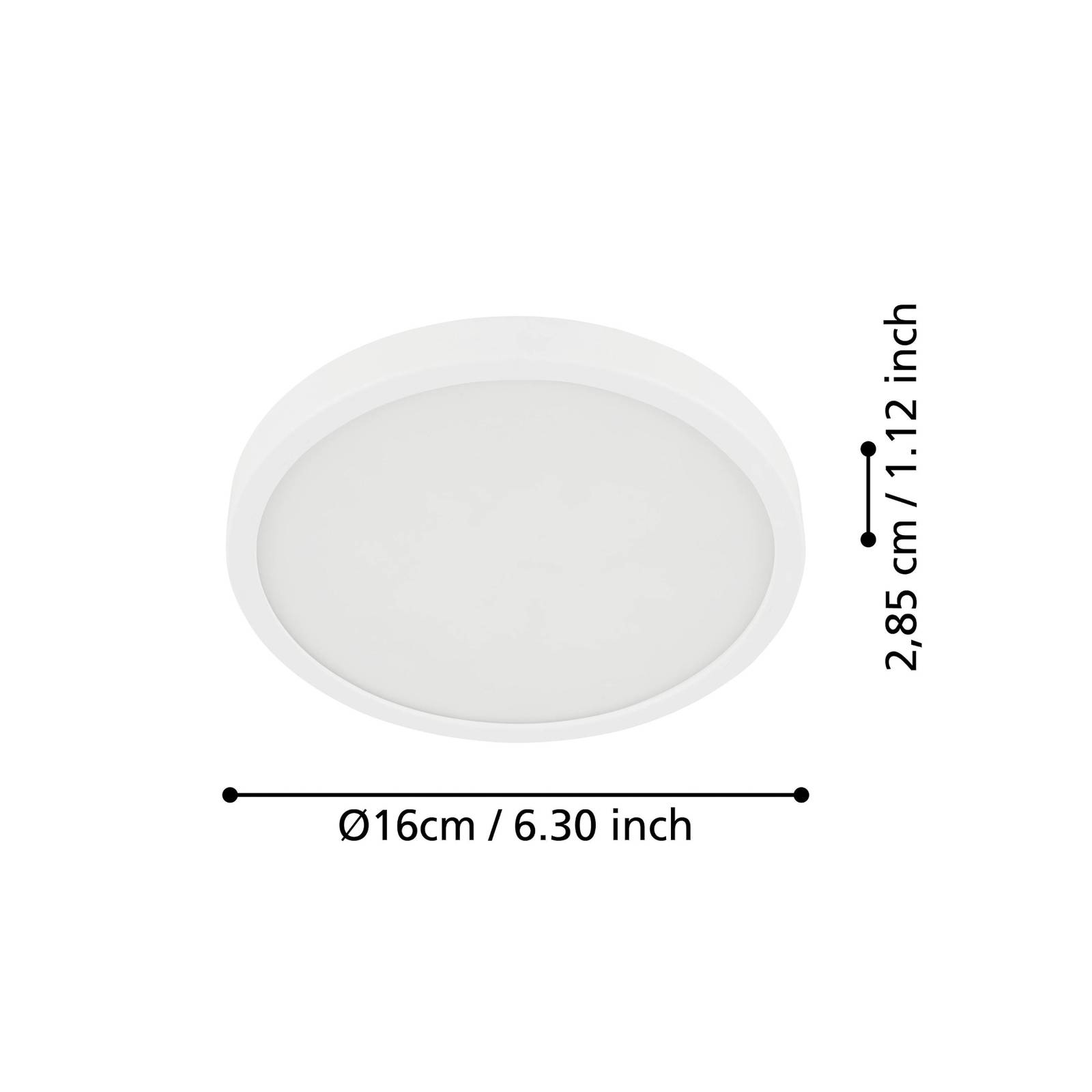 Lampa sufitowa LED Fueva 5 IP44 3000K biała Ø16cm