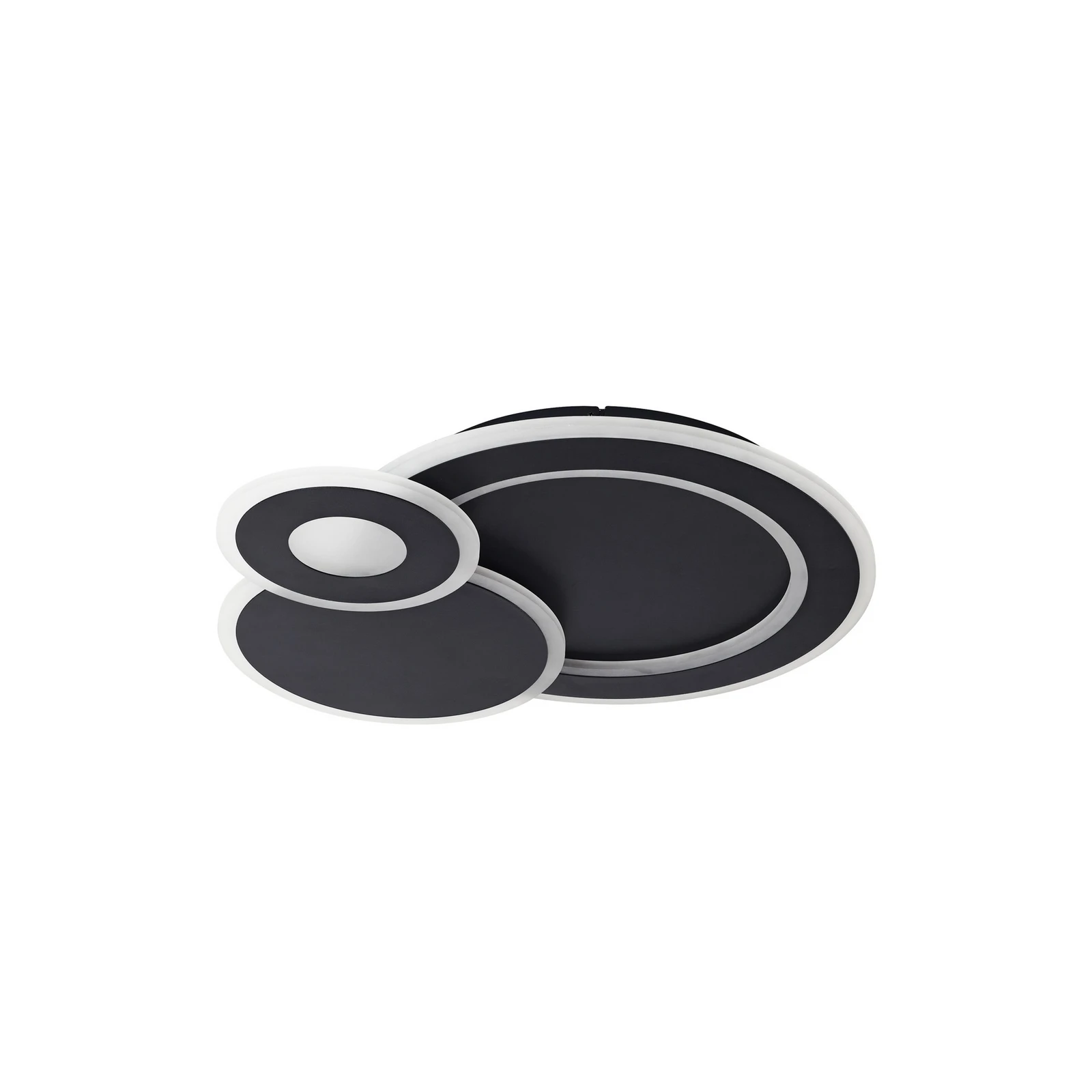 Lindby plafonieră LED Briar, negru, metal, telecomandă