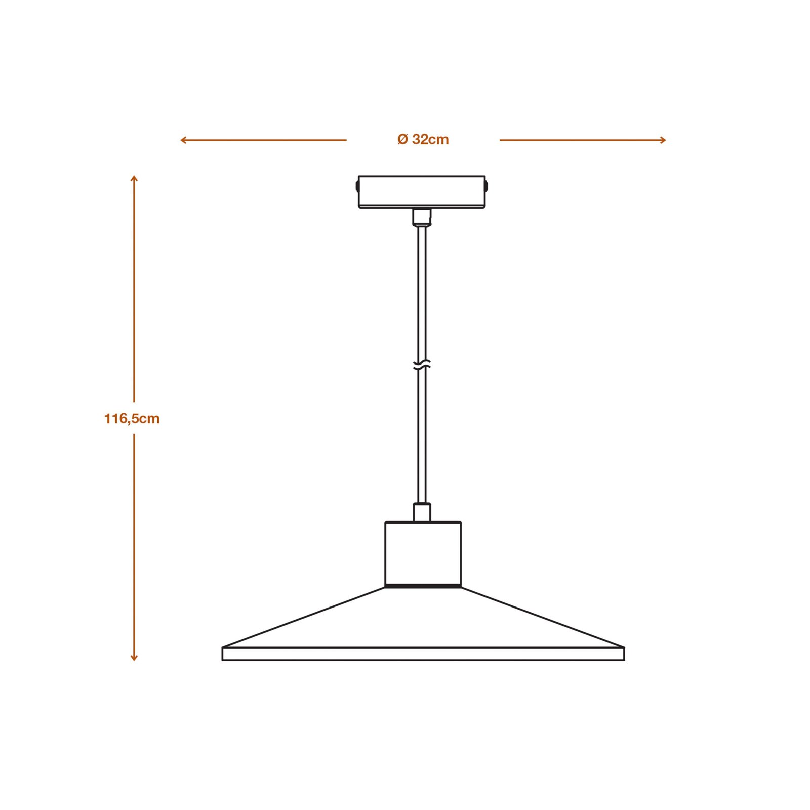 LEDVANCE Betoninis medinis pakabinamas šviestuvas, Ø 32 cm, betonas, pilka