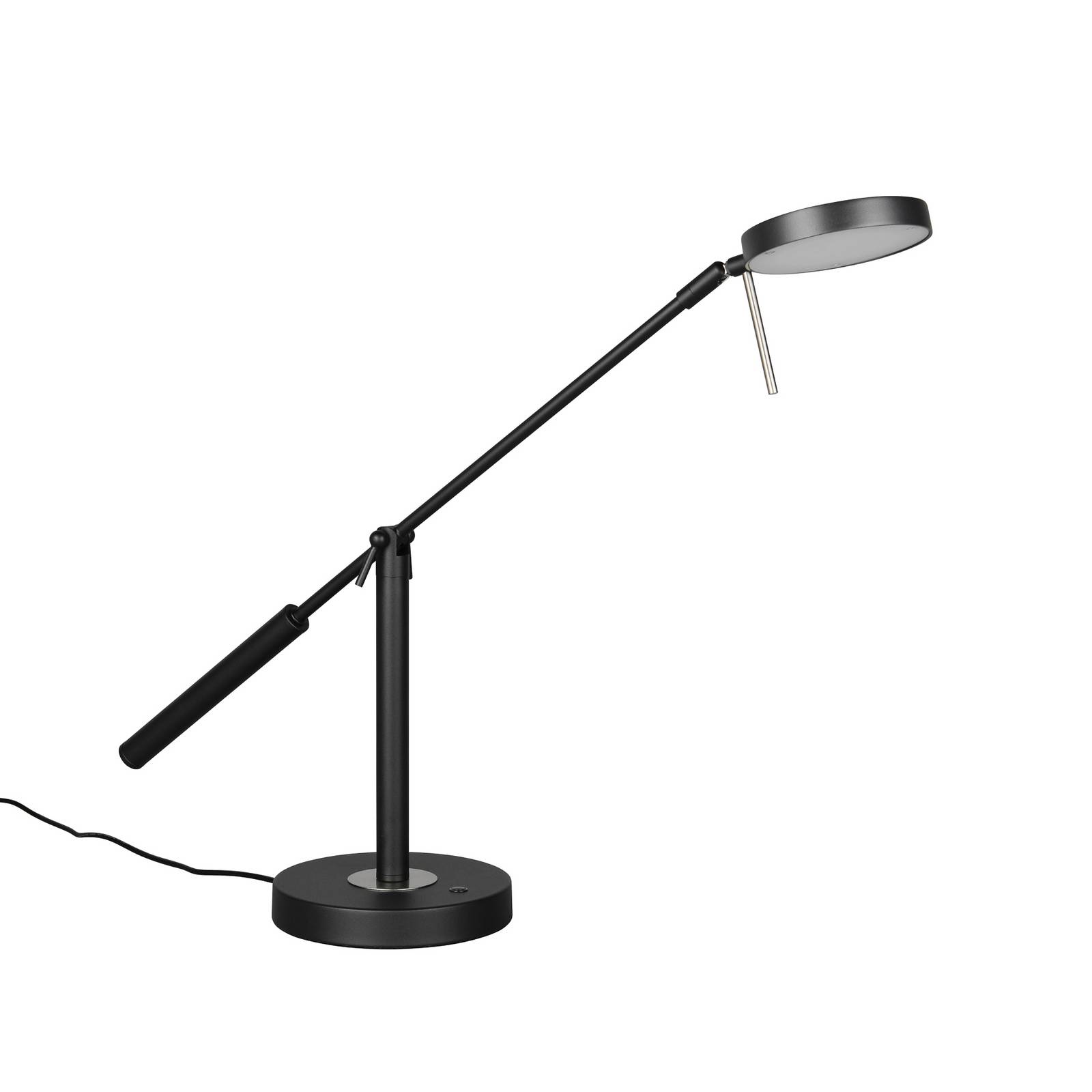 LED-Tischlampe Monza, schwarz matt, Höhe 52 cm, Metall