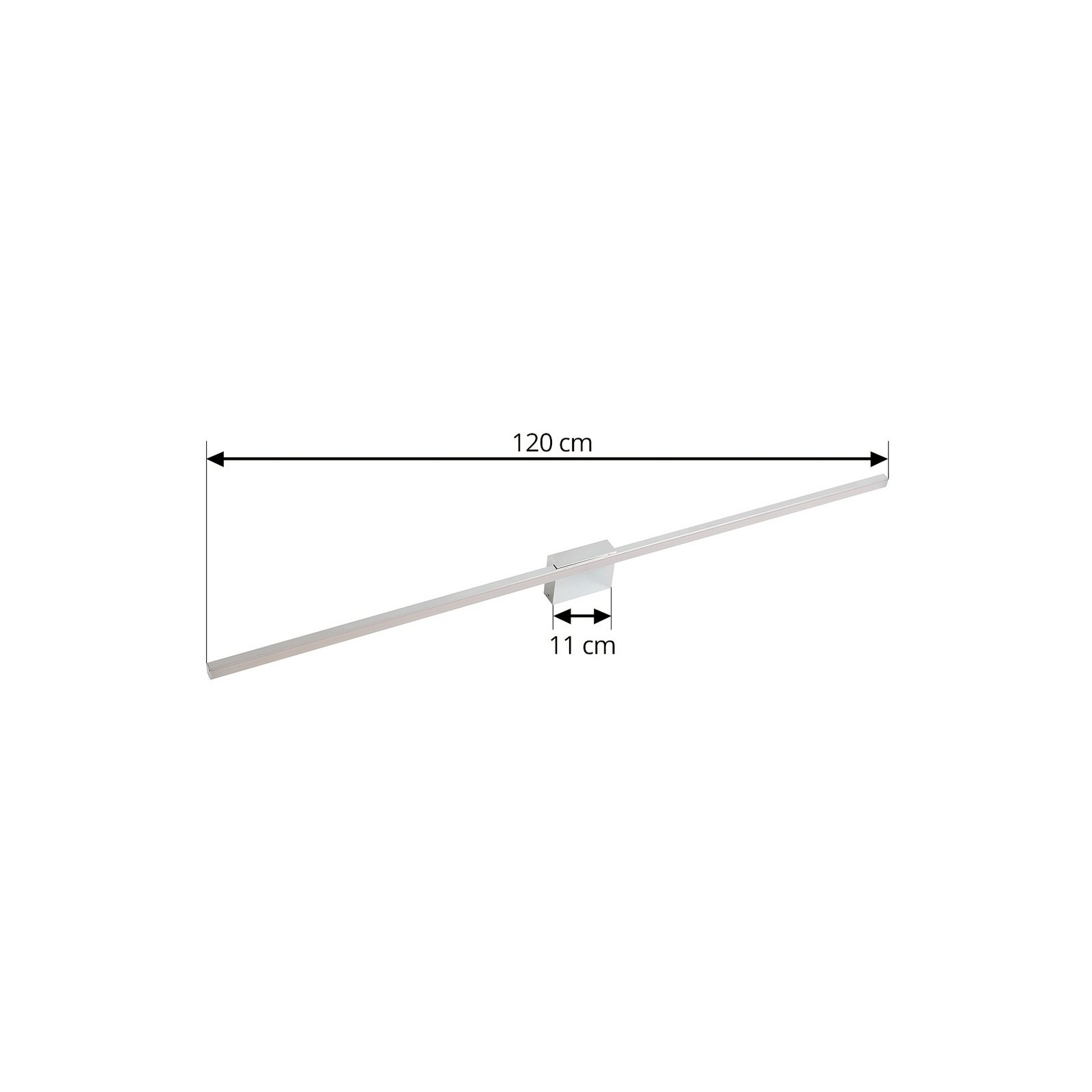 Luce per specchio a LED Kivana, cromo, metallo, 120 cm, IP44