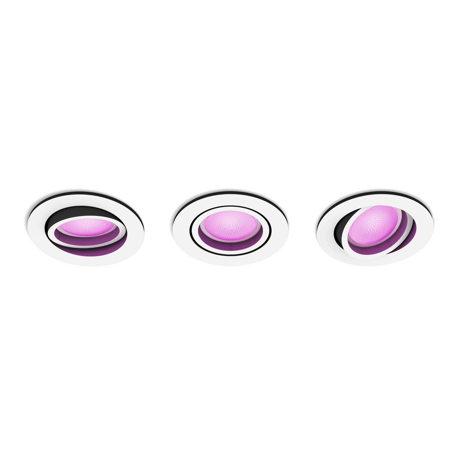 Philips Hue Centura LED recessed spotlight round, set of 3