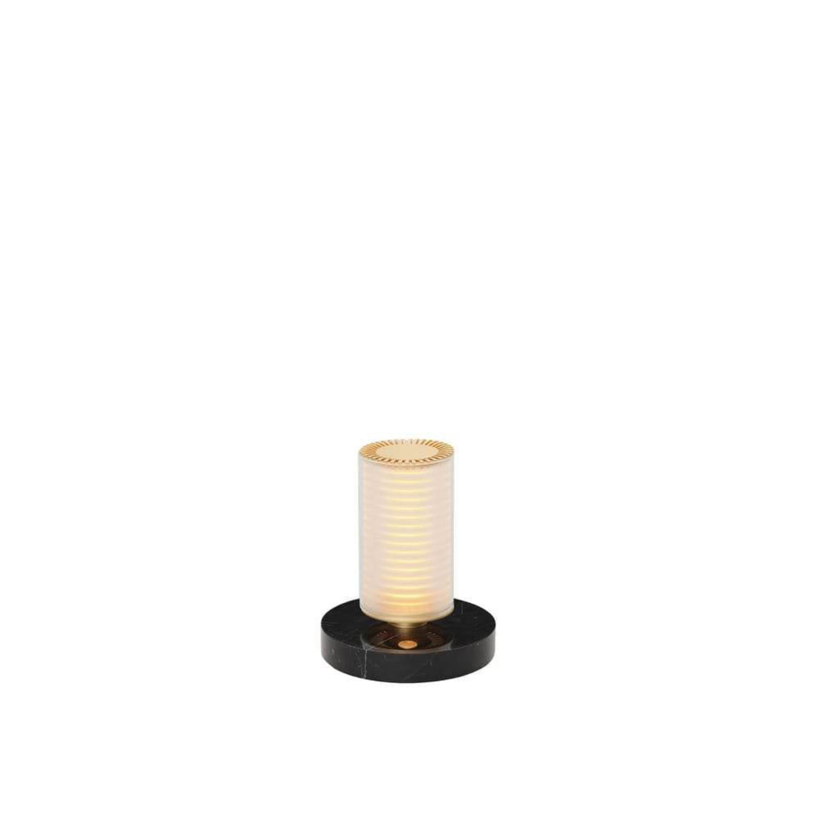 La Lampe Frechin bærbar bordlampe, guld/sort DCW - Stue - Glas billede