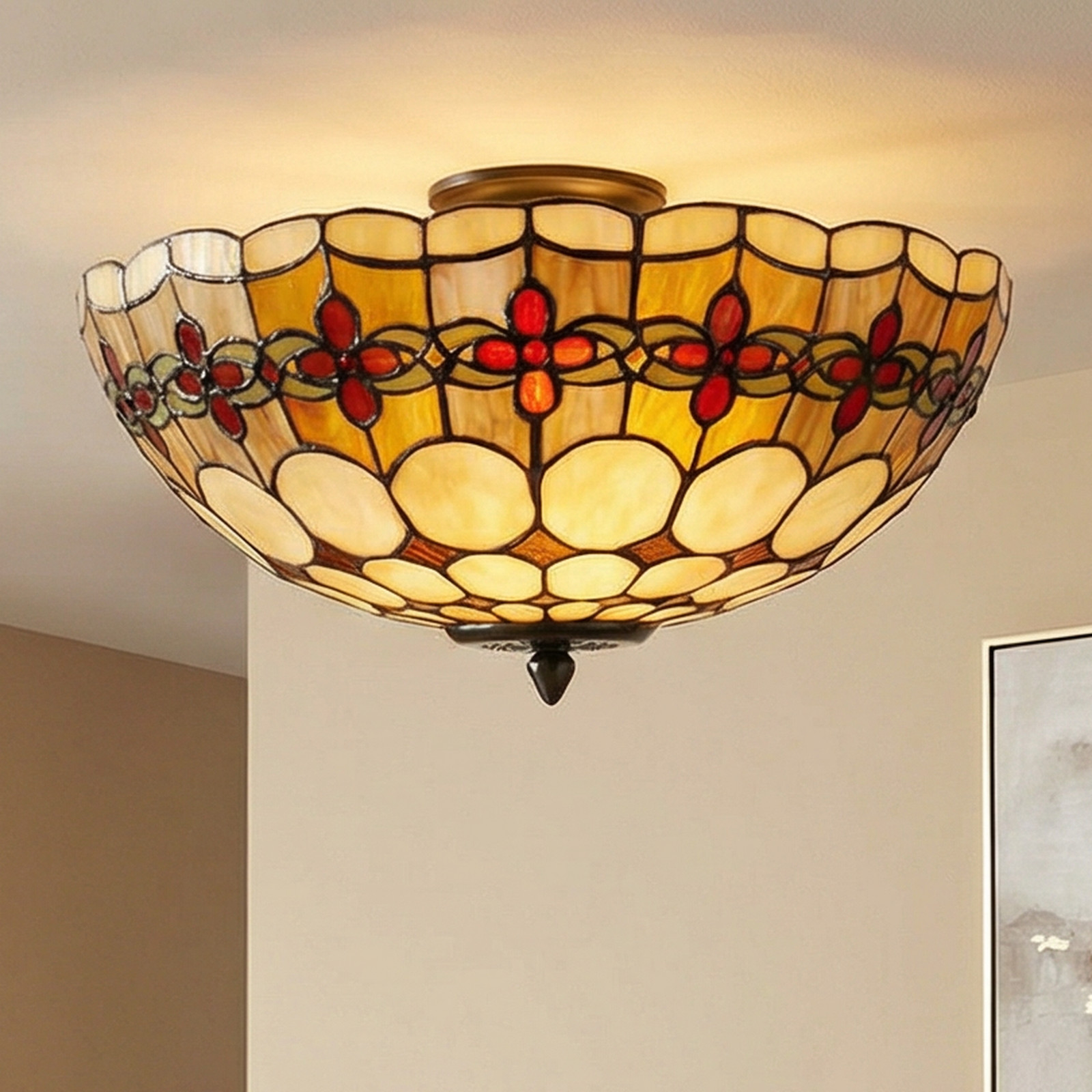 Nury - plafonieră stil Tiffany