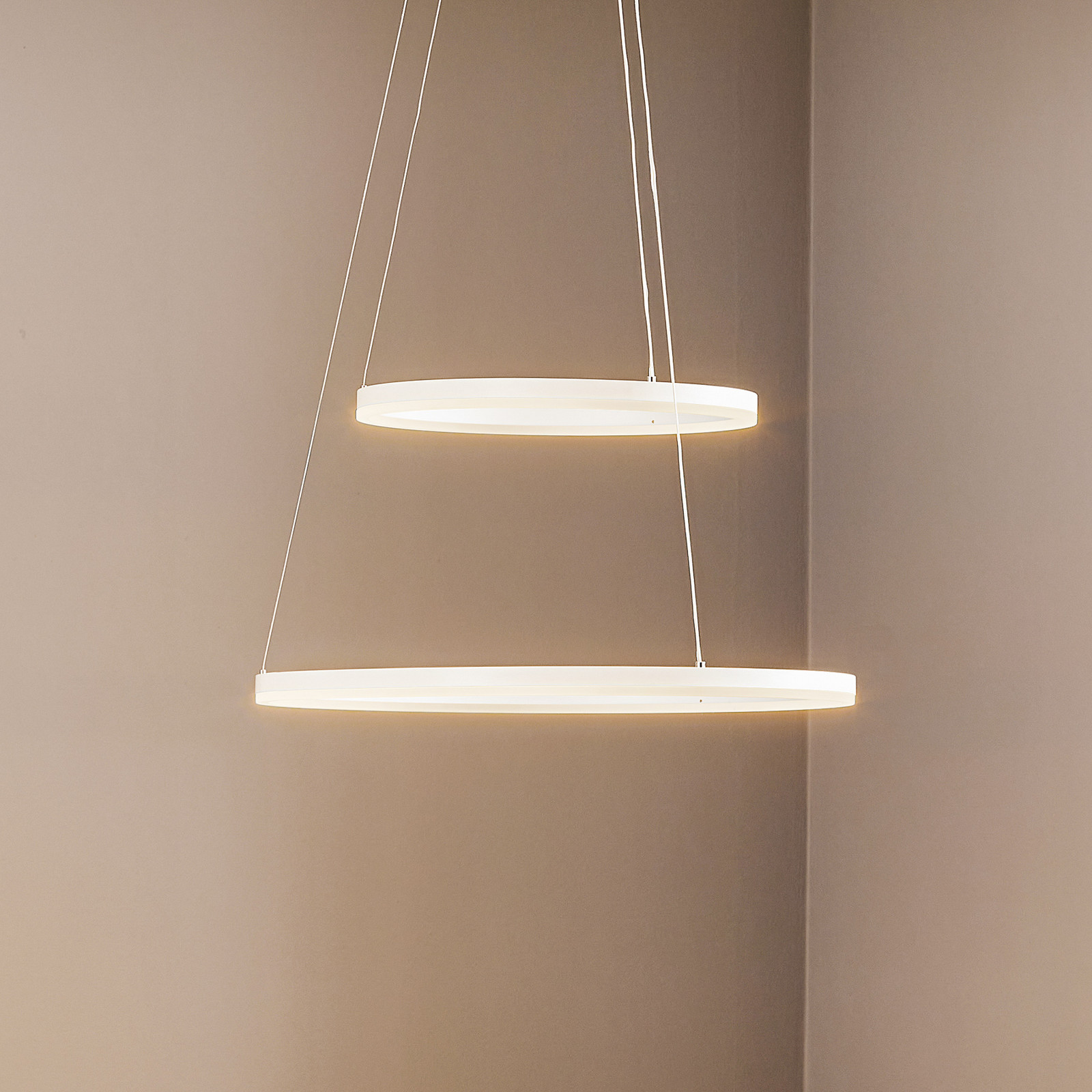 Fabas Luce Lampă pendul LED Giotto 2 becuri alb - Camera de zi / sufragerie - modern - Metal