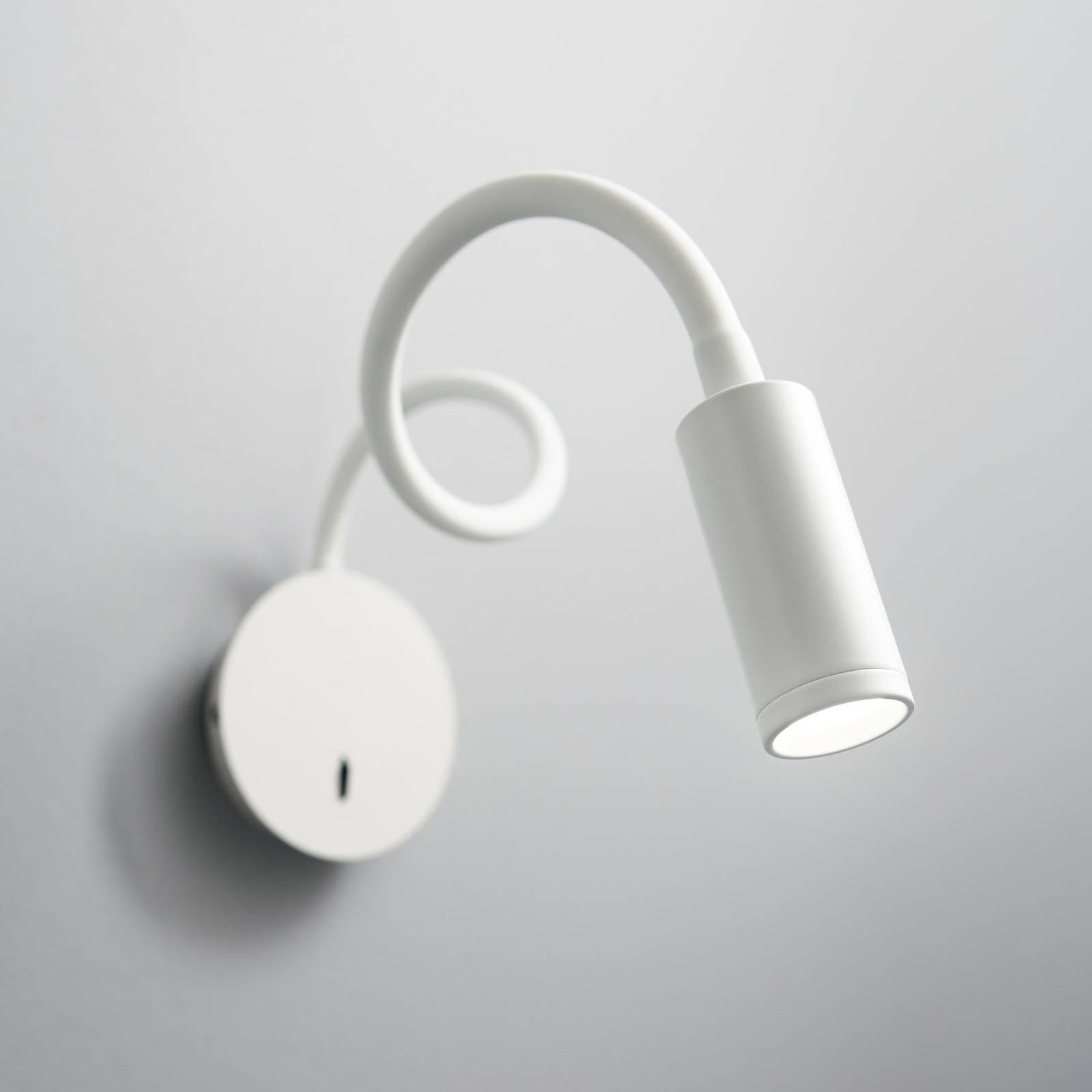 Ideal Lux LED-Wandlampe Focus 2, weiß, 55 cm, Flexarm günstig online kaufen