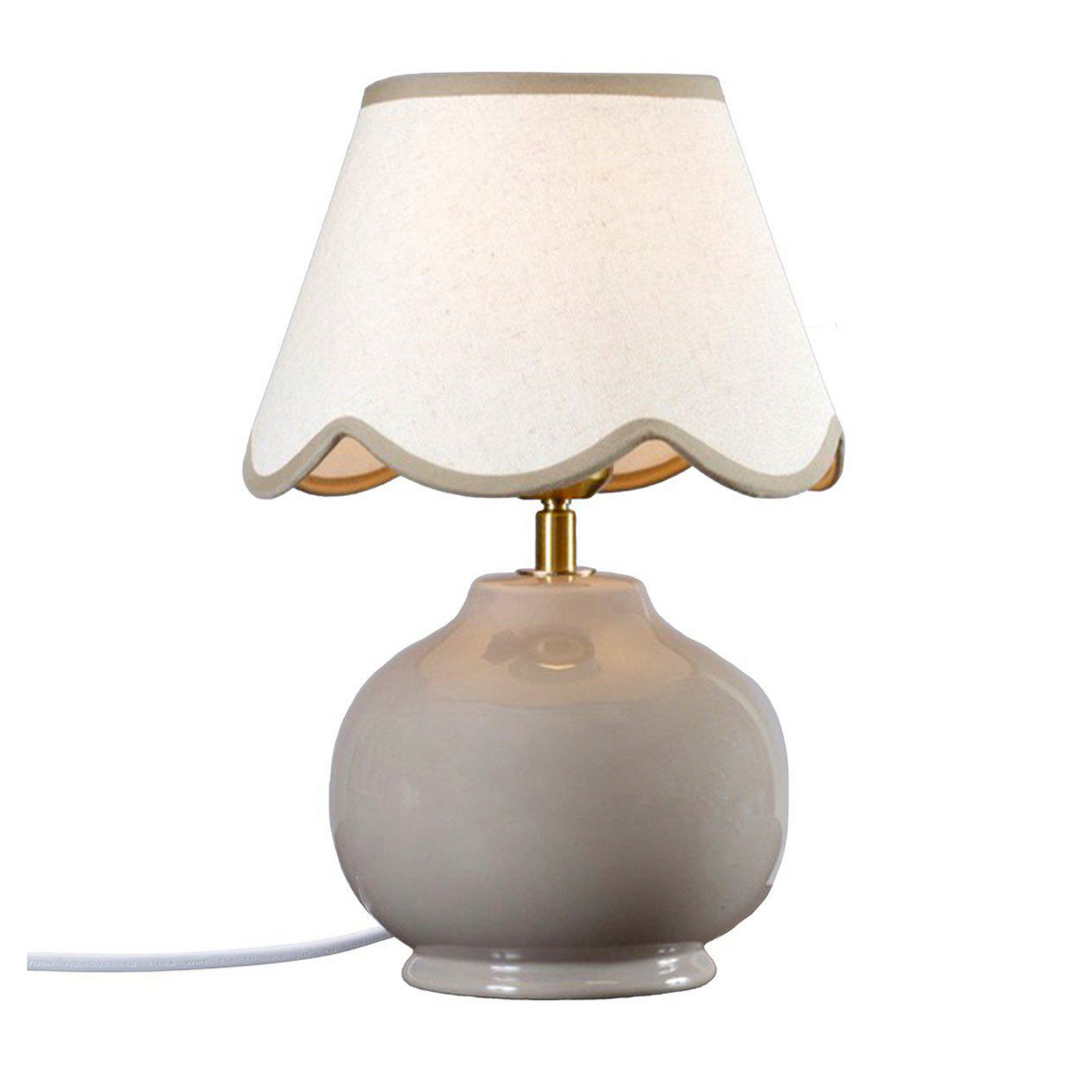 PR Home Nell table lamp, nougat, ceramic, 34 cm high, E27 PR Home Nell table lamp, nougat, ceramic, 34 cm high, E27