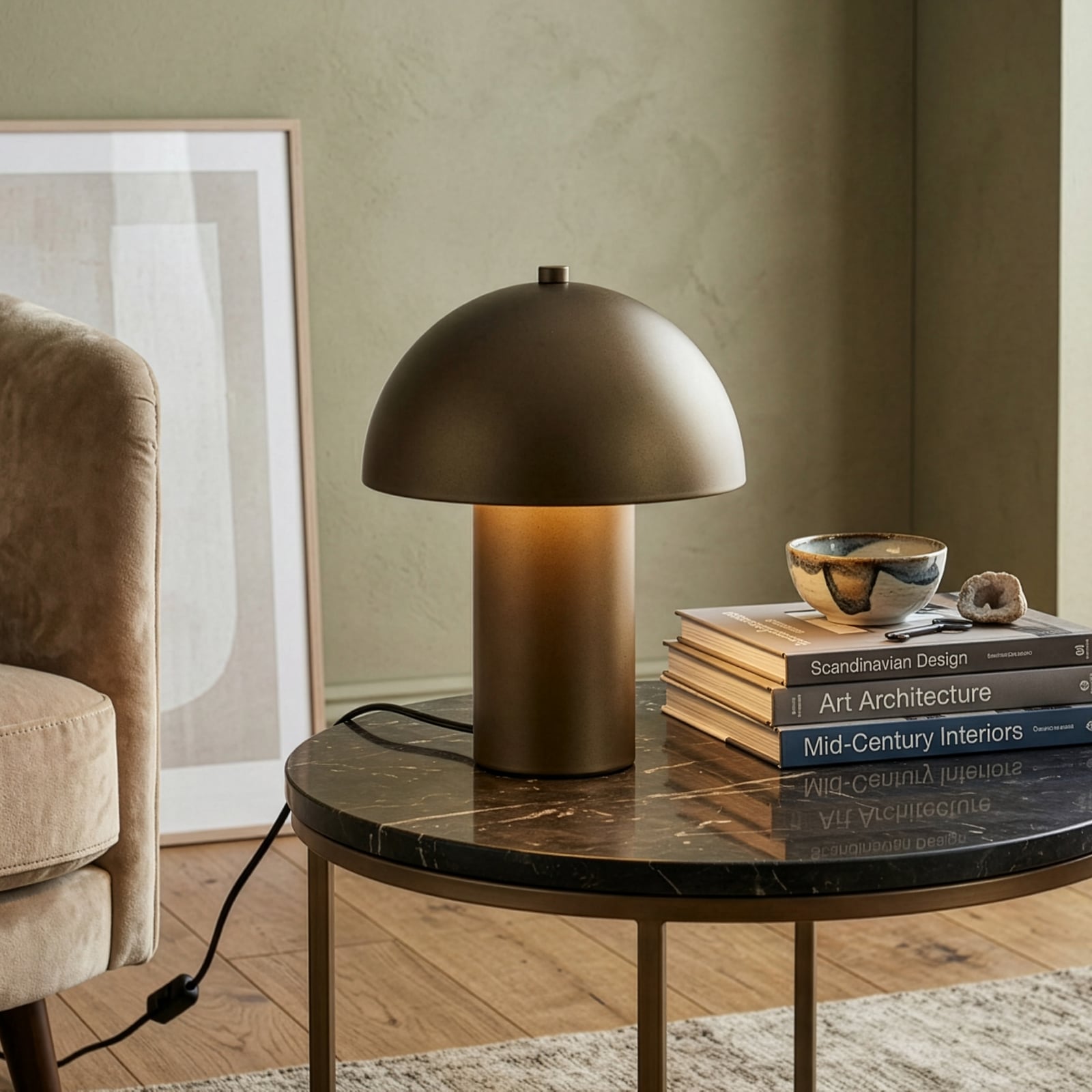 Bordlampe Enya, platina, metall, høyde 25,5 cm, E14 Bordlampe Enya, platina, metall, høyde 25,5 cm, E14