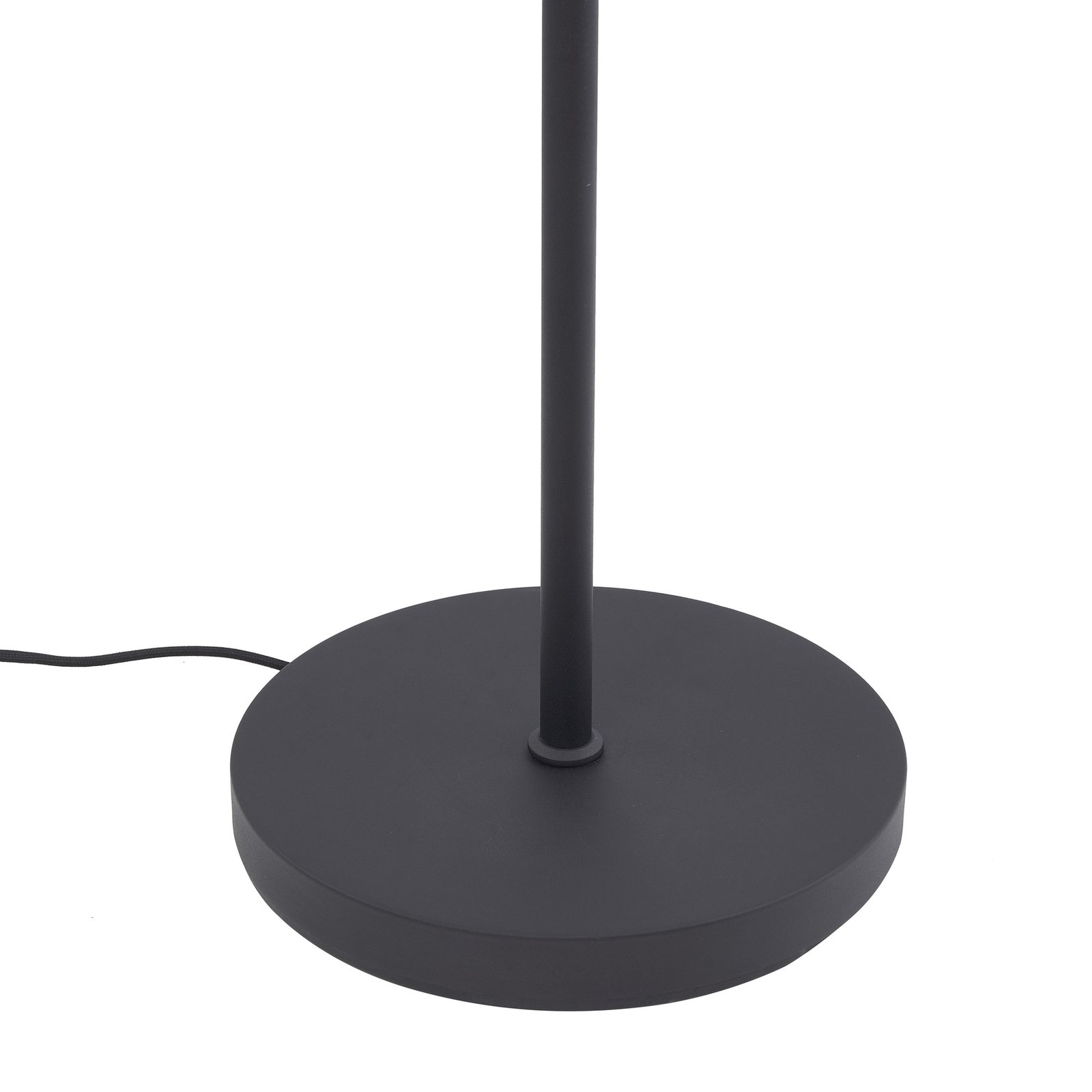 Lindby candeeiro de pé Aliette, preto/cinzento, vidro, luz de leitura