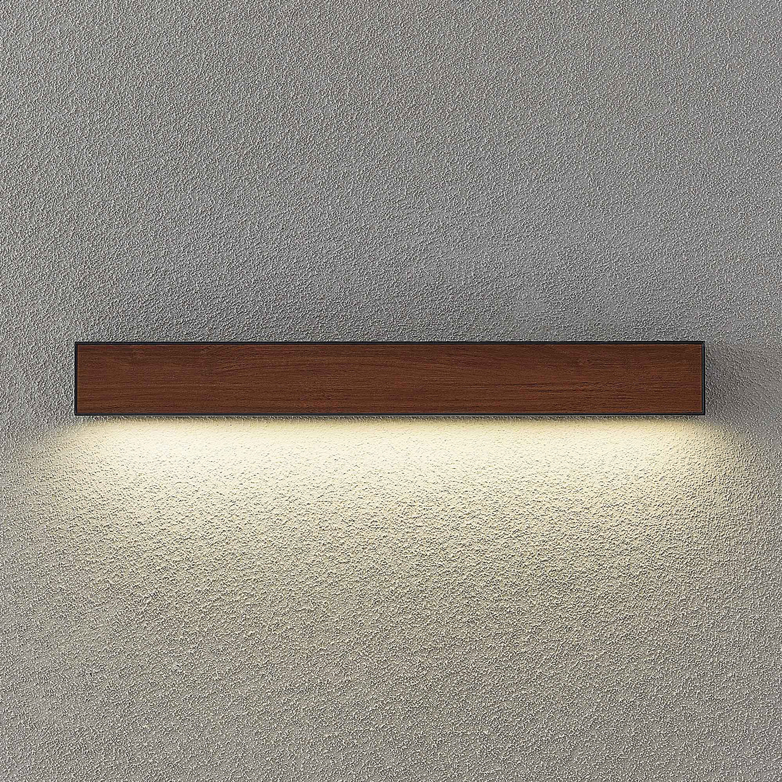 Arcchio LED-Außenwandlampe Lengo, CCT, 50 cm, 1-flg., Holz