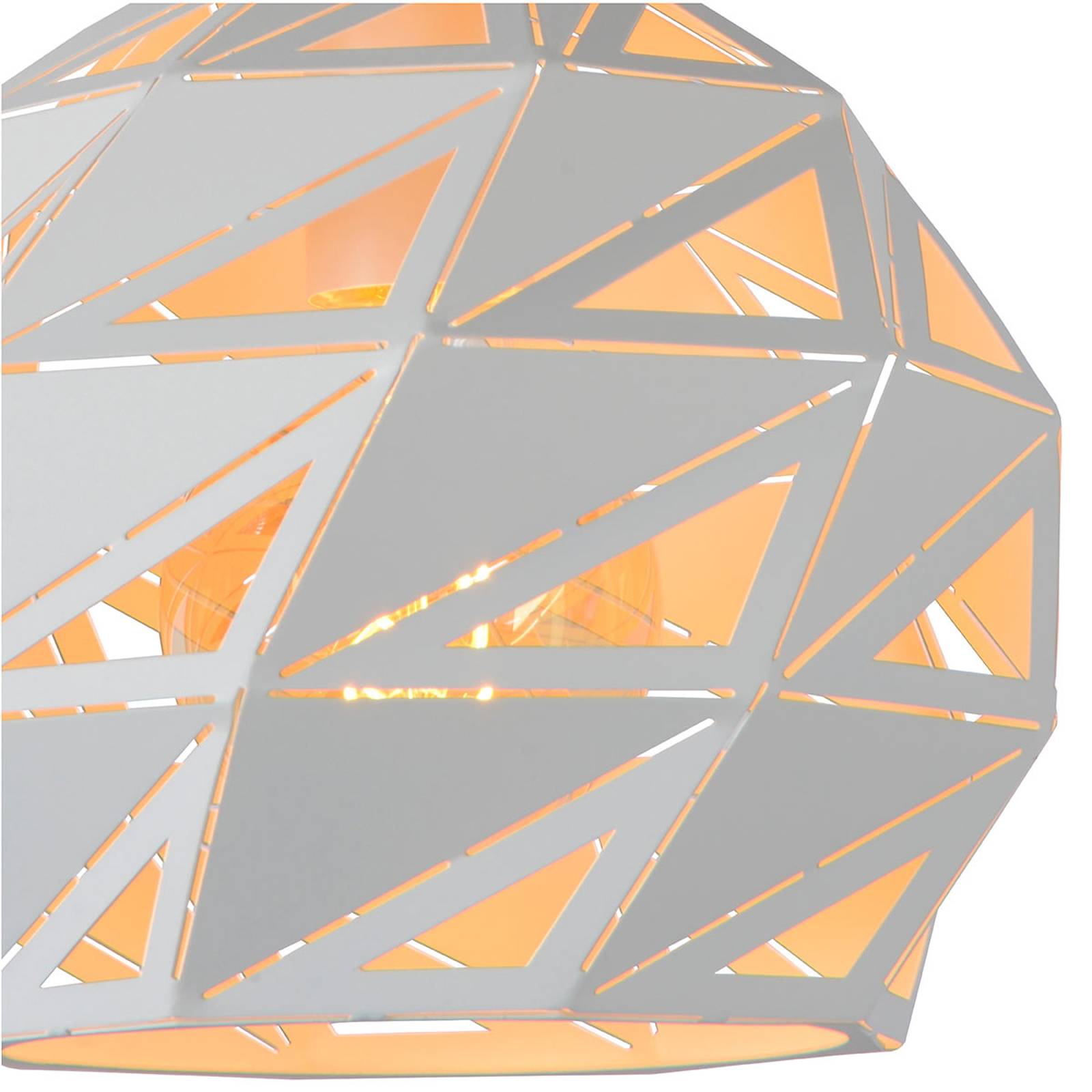 Lampa wisząca Malunga z metalu, biało-złota