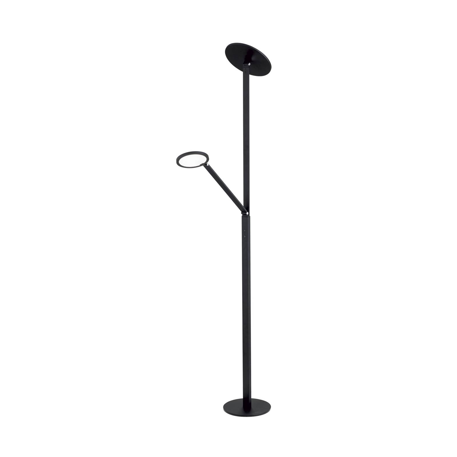 LED-Stehlampe Fati Höhe 181 cm Alu Leselicht Dimmer CCT