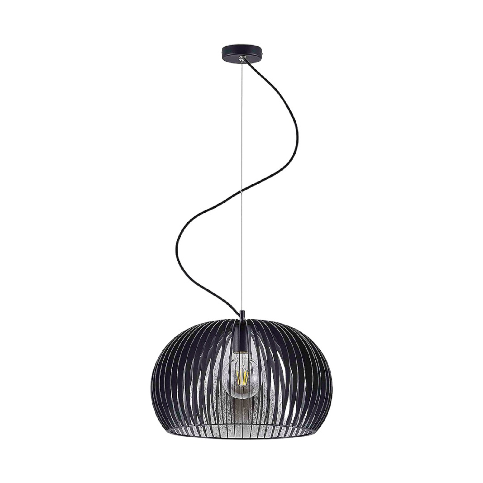Jusra 1 Lampada a Sospensione Nero - Lindby