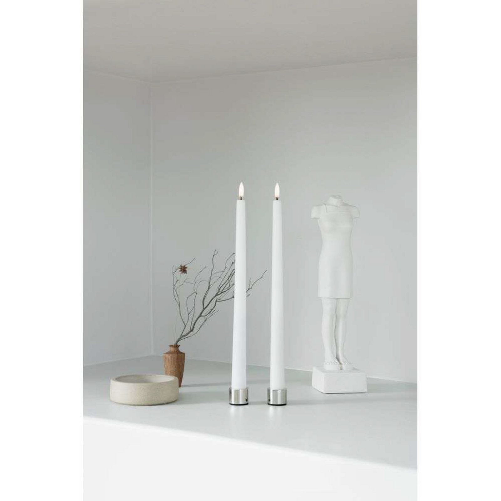 Light Candle Holder Taper 2 pcs. Chrome - Uyuni Lighting