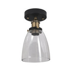 PR Home Deckenleuchte Kappa, Glas, Metall, Ø 14 cm