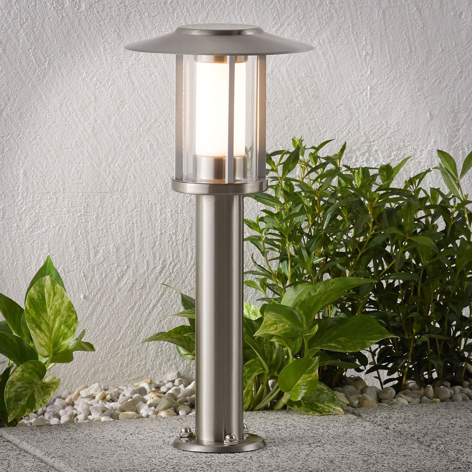 LED pillar lamp Gregory stainless steel
