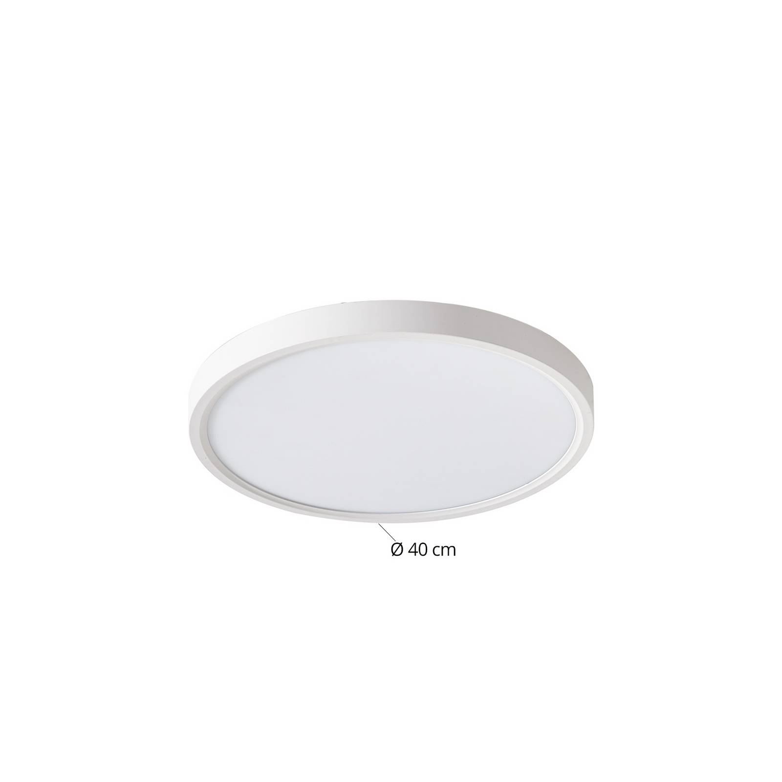 Lampa sufitowa LED Lindby Smart Deika, Ø 40 cm, biały, Tuya