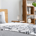 Tischleuchte Gloris, grau, Textil, Höhe 24,4 cm, E14, Dimmer