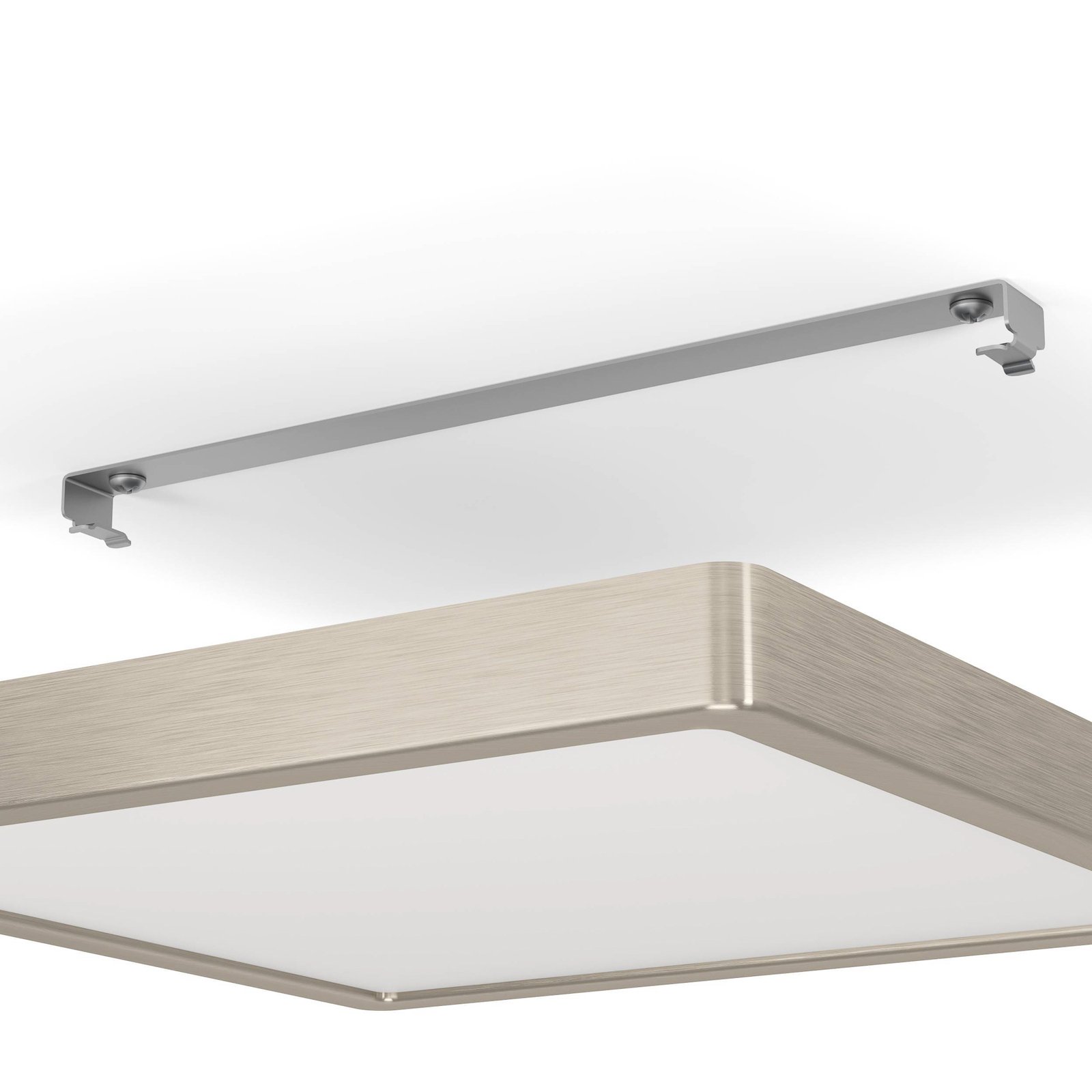 Pinnapealne LED-paneel Fueva 5 IP20 830 nikkel 28,5x28,5cm