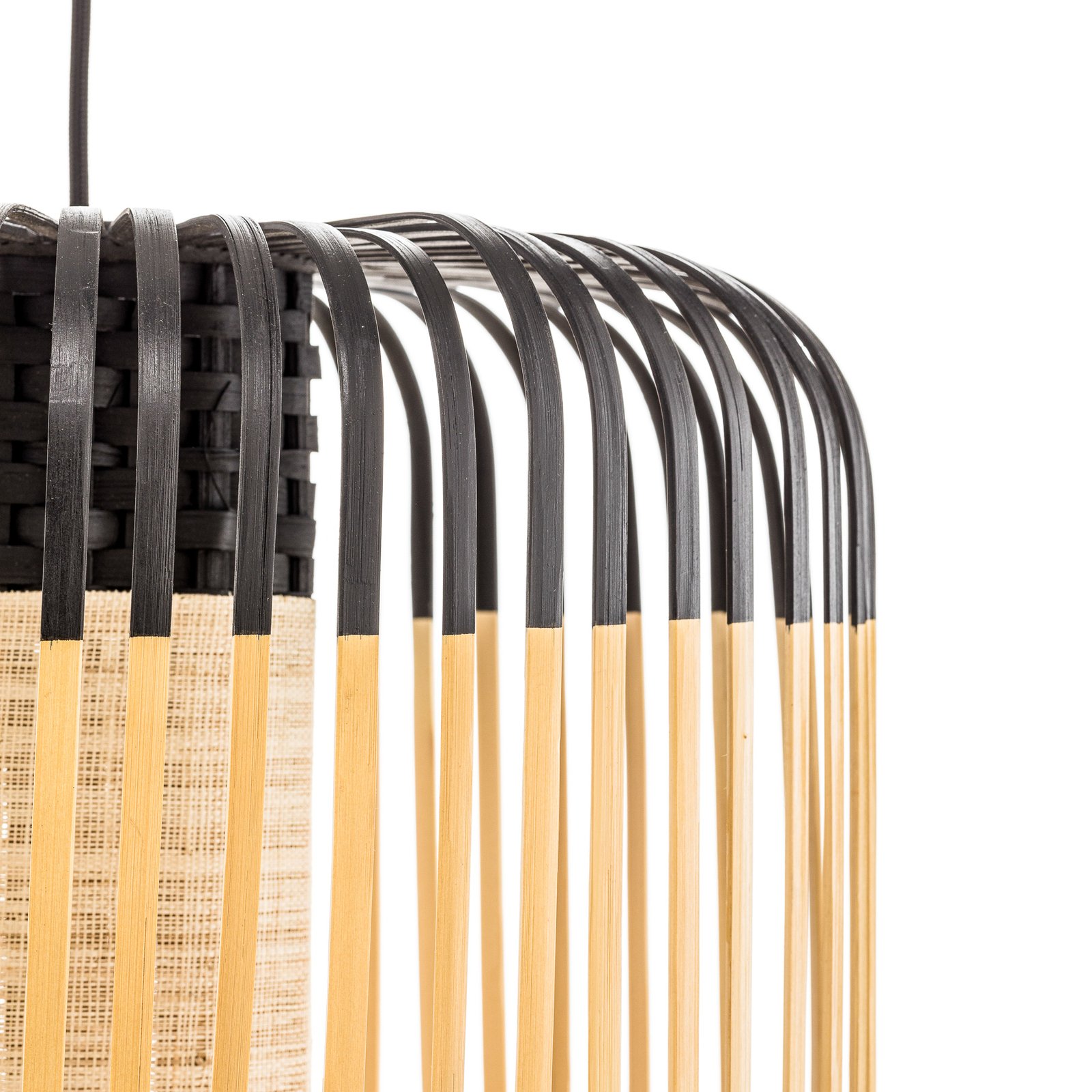Bamboo Pendelleuchte M Black - Forestier