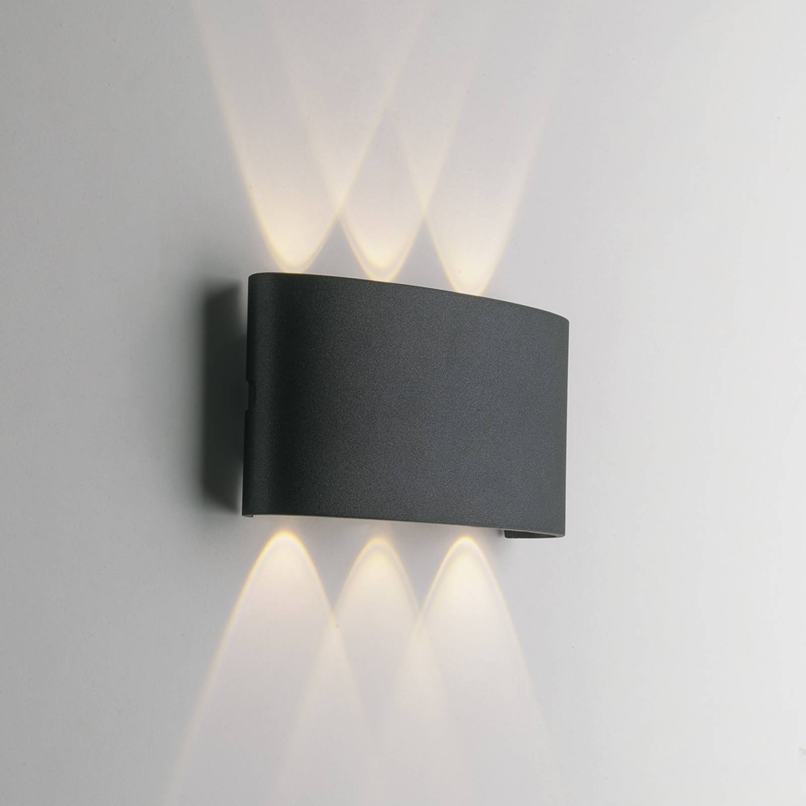 LED-Außenwandlampe Betle, anthrazit Breite 17 cm Metall CCT günstig online kaufen