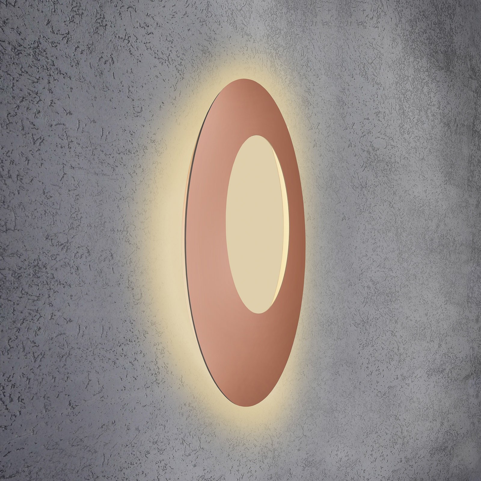 Escale Blade Open LED-Wandleuchte, rosé, Ø 79 cm