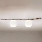 kdln ceiling lamp Floed, length 151 cm, bronze-coloured, 2-bulb.