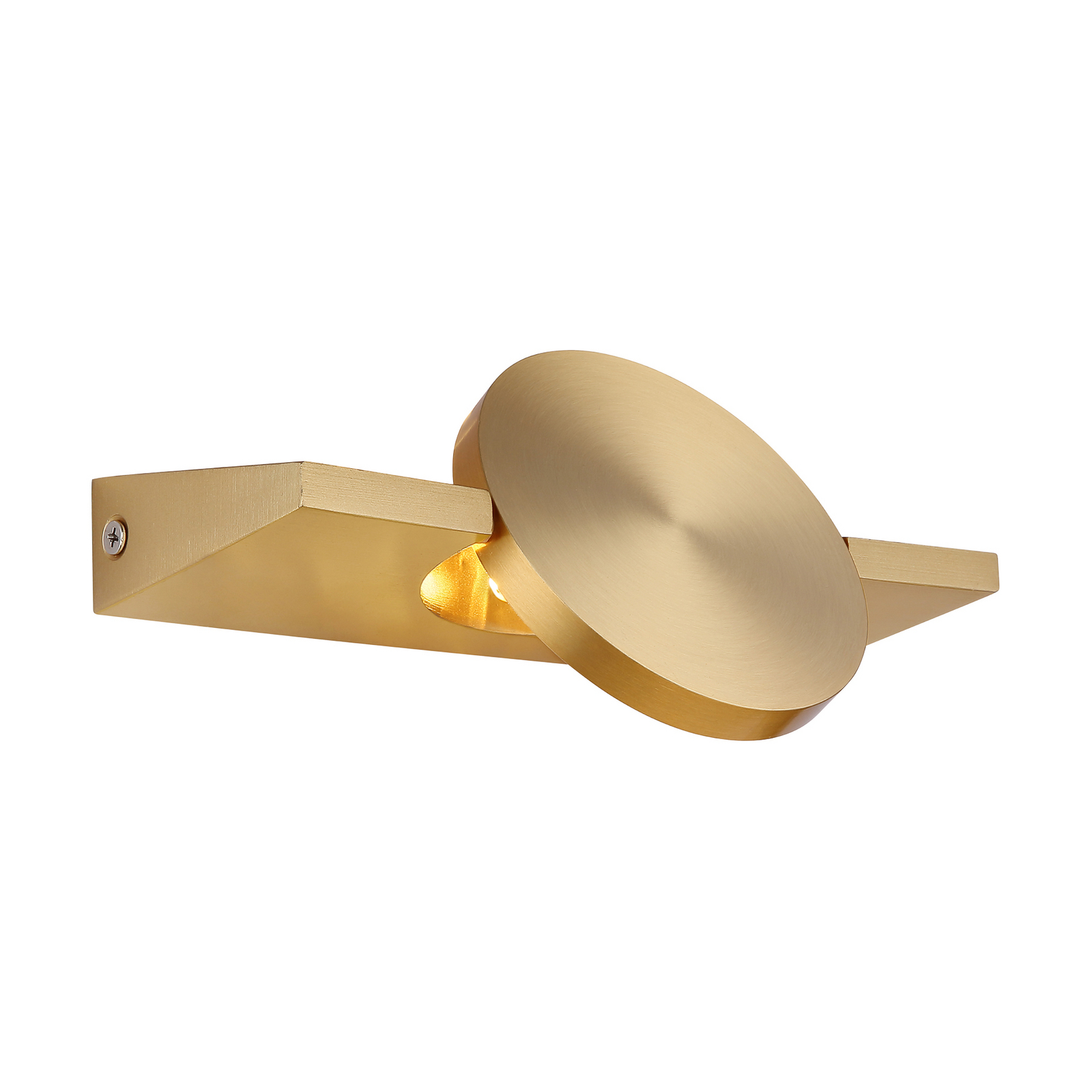 LED wandlamp Jasper, hoogte 20 cm, mat messing, metaal