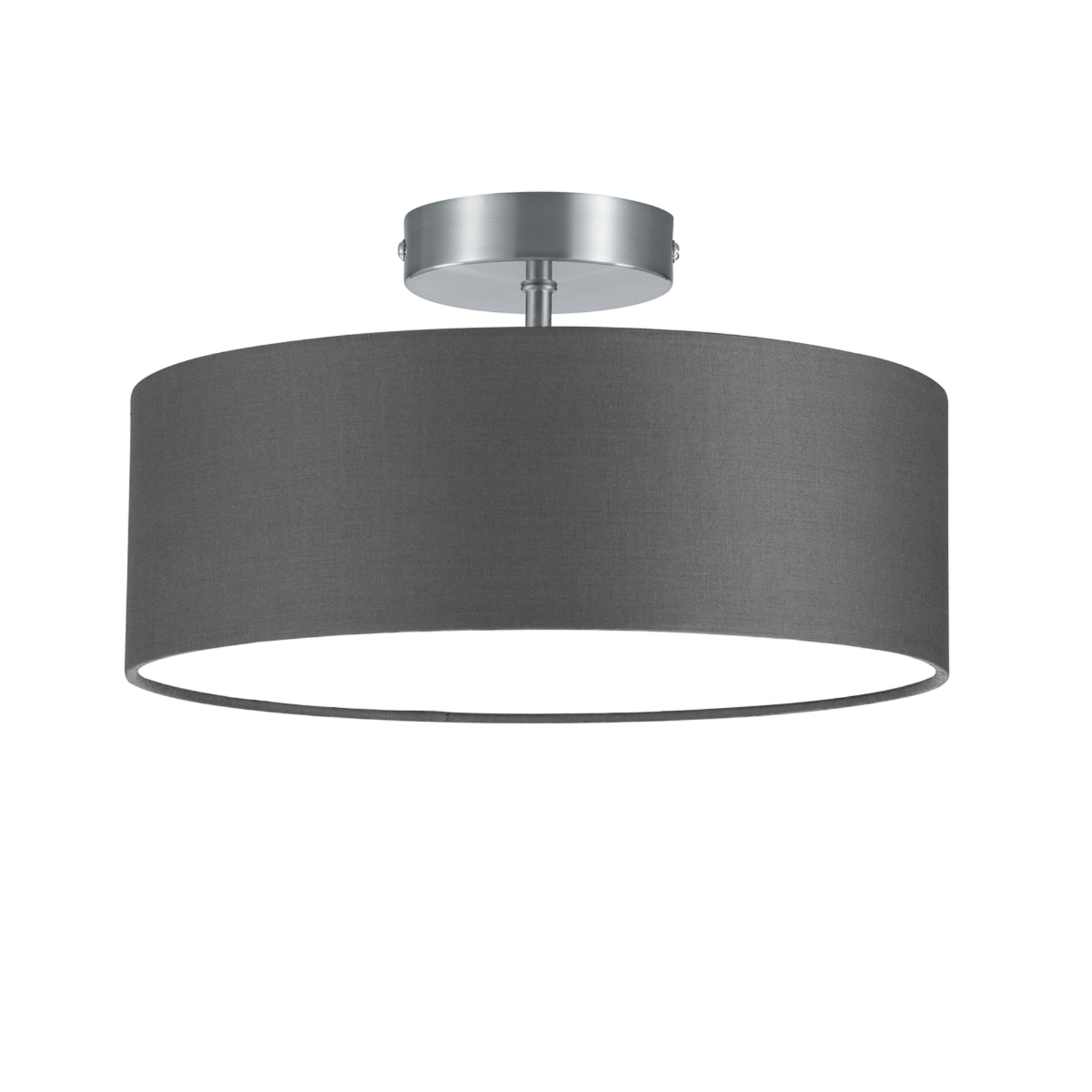 Hotel ceiling light, matt nickel/grey, Ø 30 cm