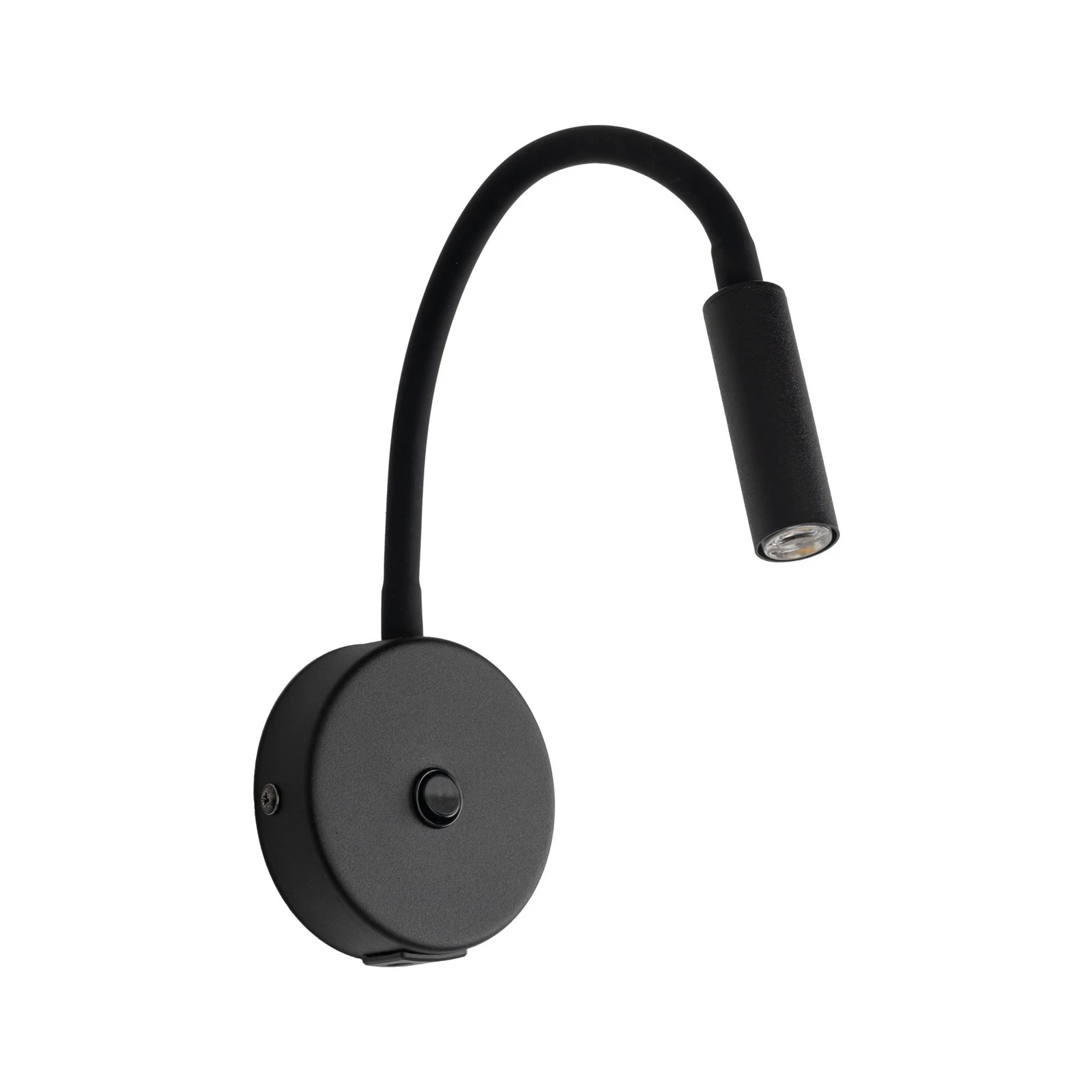 Sienas lampa Lagos USB, 27 cm, melna, lasīšanas lampa, G9