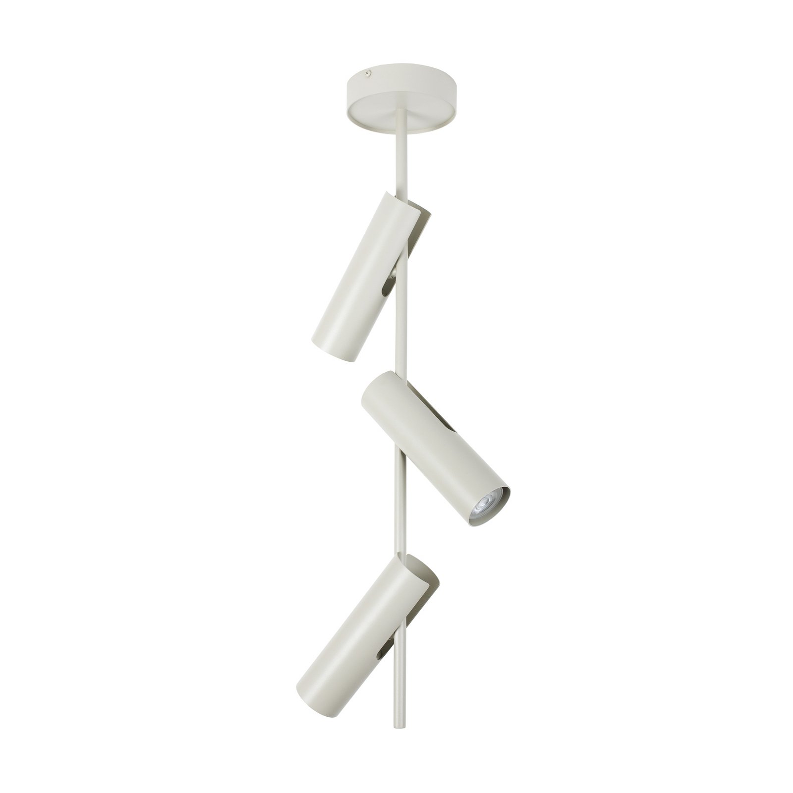 Leda 3 mennyezeti spotlámpa, taupe, 3 izzós, acél, GU10, magasság 76 cm