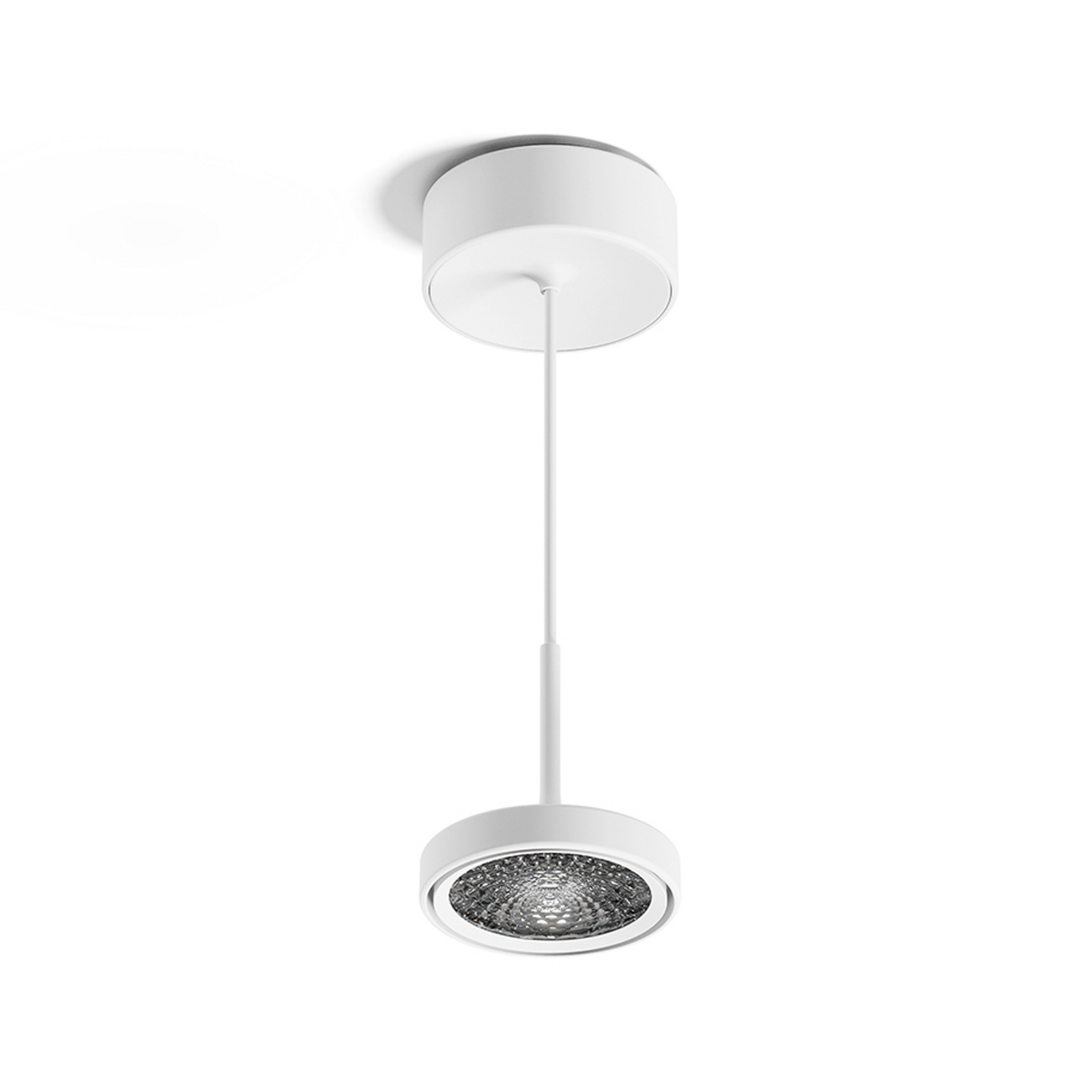 Nivo LED pendant light, white, 50°, surface-mounted, dimmable - Sigor