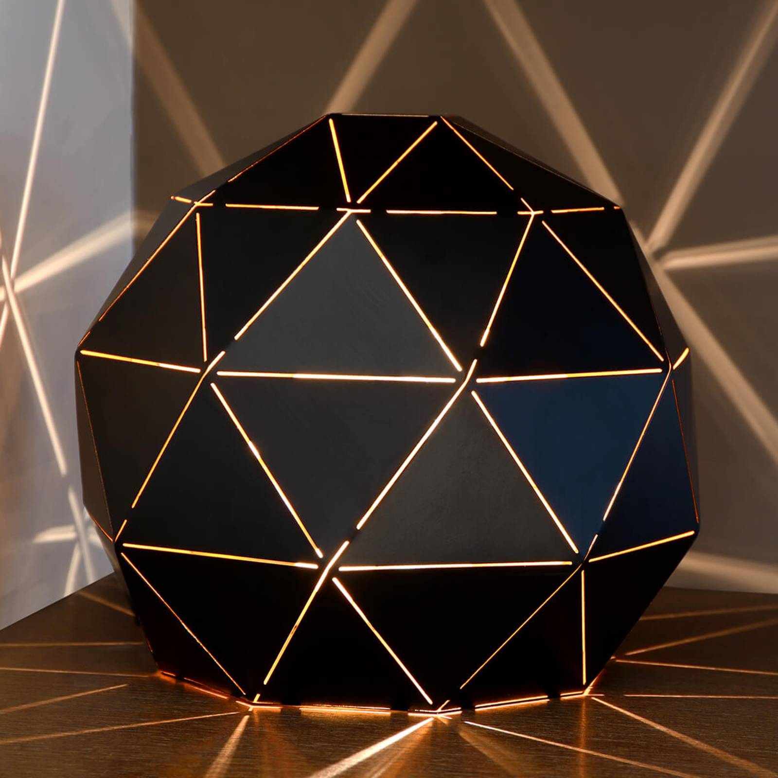 Lampe à poser Otona en métal noir