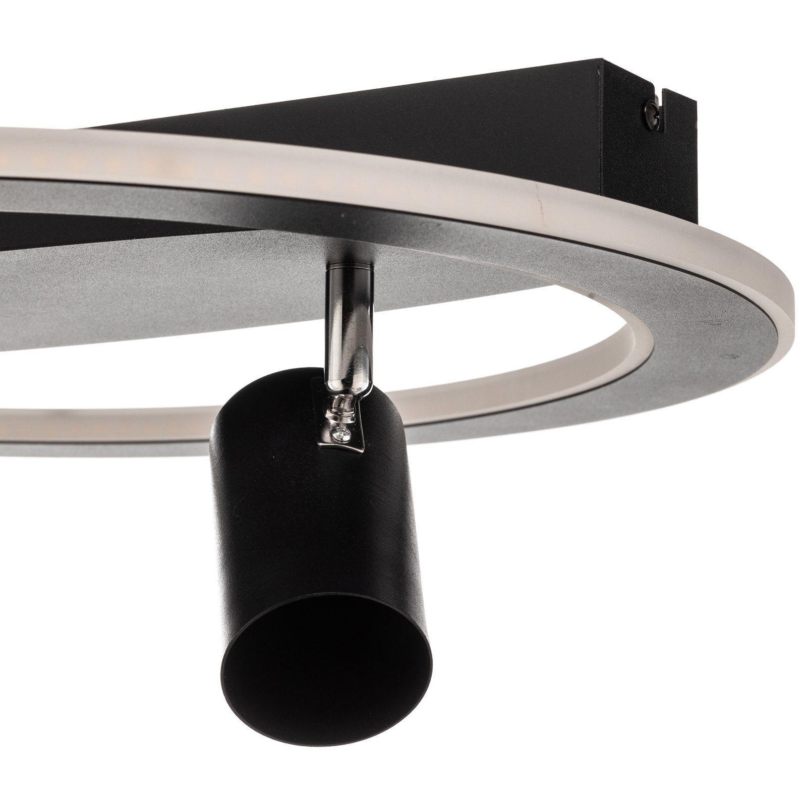 Lindby Berisha LED plafondlamp, 3-lamps, zwart