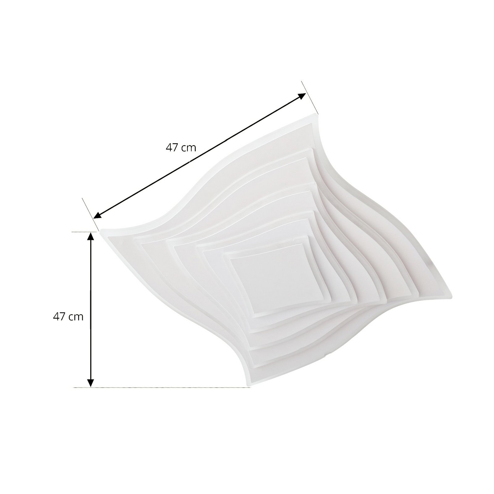 Lindby LED таванна лампа Rebeka, 47x47cm, CCT, дистанционно управление
